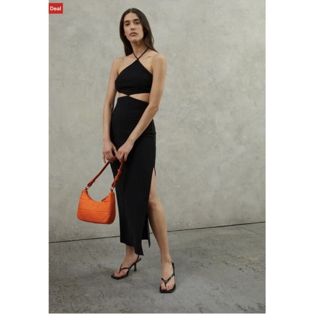 Bec & Bridge Iris Cut-Out Halter A-Line Midi-Dress